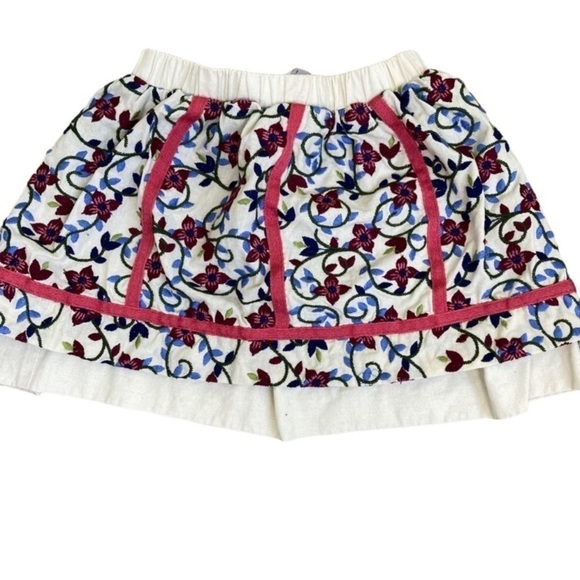 TJ MAXX Toddler Girls Embroidered Floral Dress Skirt Mini Cream Blue Pink Sz 4T - Picture 3 of 11